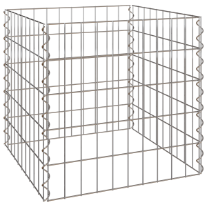 Compostador de Jardín  50x50x50 cm de Acero Galvanizado Cuadrado H