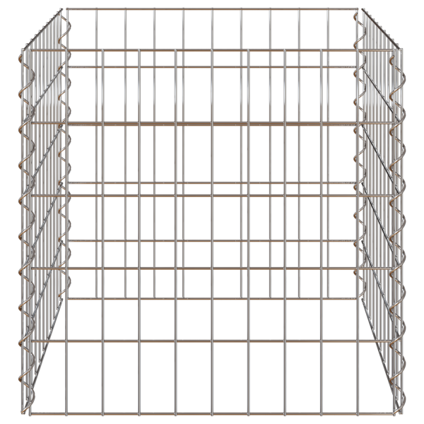 Compostor de Jardim  50x50x50 cm Aço Galvanizado Quadrado M 4