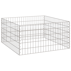 Compostor de Jardim  100x100x50 cm Aço Galvanizado Quadrado H