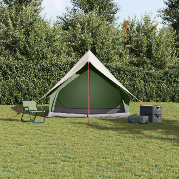 Tienda de Camping A-Frame 3-Personas Verde Impermeable M 4