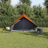 Tienda de Camping A-Frame para 5 Personas Gris y Naranja Impermeable 4