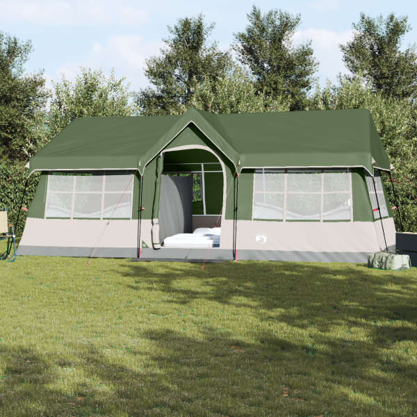 Tienda de Camping  con Ventanas Verde para 12 Personas Impermeable D
