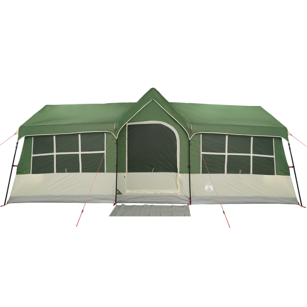 Tienda de Camping  con Ventanas Verde para 12 Personas Impermeable M 5