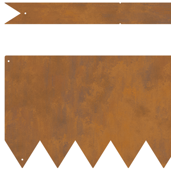 Bordas de Grama 20 pcs 100x0.5x20 cm Aço Envelhecido M 4