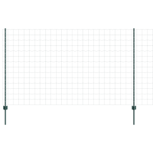 Cerca Euro com 5 Postes U Verde 1.4x10 m Aço H