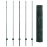 Juego de Cercas Euro  Set de 2 Verde Acero 10 x 1.6 m Resistente 4