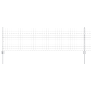 Cerca Euro com 5 Postes U Prata 0.6x10 m Aço H