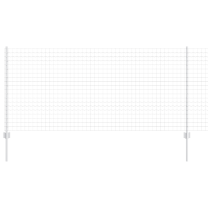 Cerca Euro com 10 Postes Prateados 1x10 m de Aço H