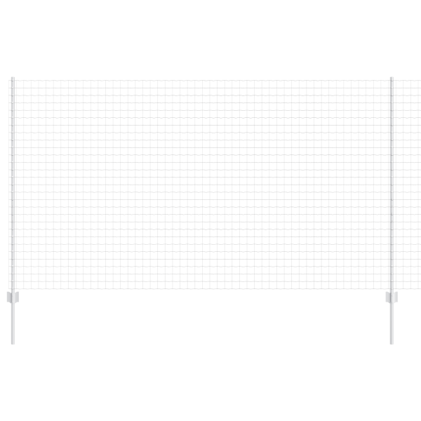 Cercas Euro com 10 Postes U Prata 1.4x10 m Aço M 2