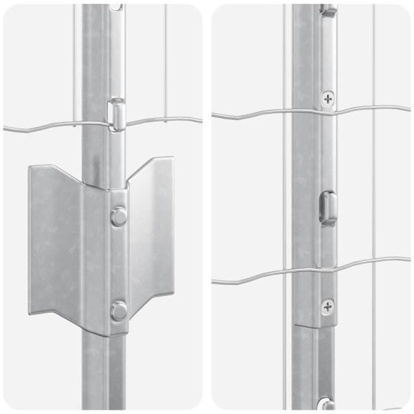 Conjunto de Cerca de Jardín Set de 2 Acero Galvanizado 10 x 1 m M 5