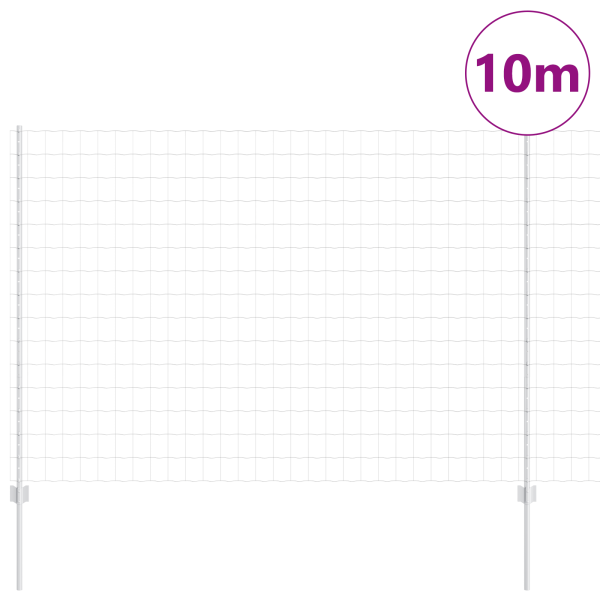 Cercas Euro com 10 Postes Prata 1.5x10 m Aço M 3
