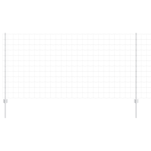 Cerca Euro com 10 Postes U Prateado 1.2x10 m Aço M 2