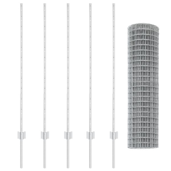 Set de Cerca de Jardín  Set de 2 Acero Galvanizado 10 x 1.2 m M 4