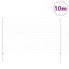 Cerca Euro com 10 Postes U Prateado 1.4x10 m Aço 3