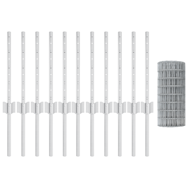 Set de Cerca de Jardín  Set de 2 Acero Galvanizado 25 x 0.4 m M 4