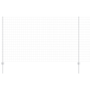 Cerca Euro com 10 Estacas Prata 1.4x10 m Aço H