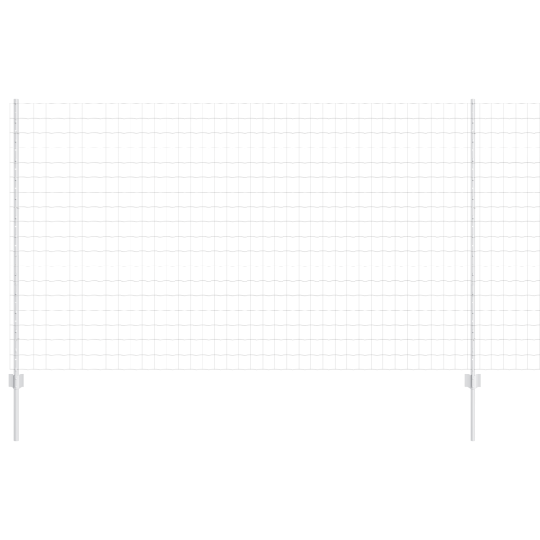 Cerca Euro com 10 Estacas Prata 1.4x10 m Aço M 2
