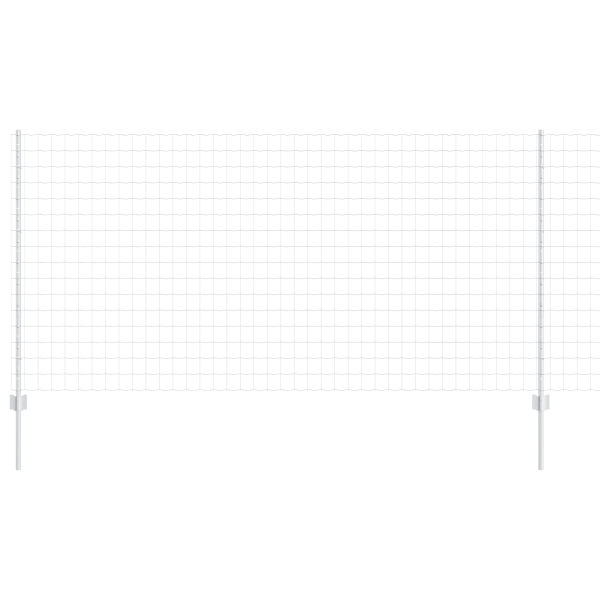 Cerca Euro com 22 Postes U Prata 1.2x25 m Aço M 2