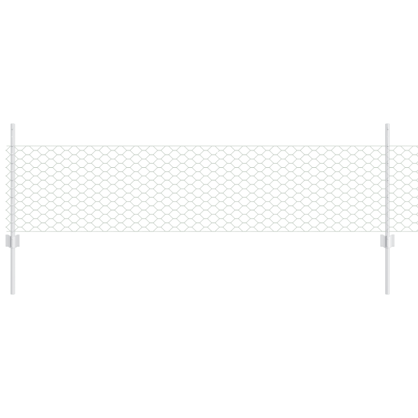 Conjunto de Cerca de Jardín  Juego de 2 Acero galvanizado 25 x 0.5 m M 2