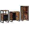 Juego de muebles de baño 3 pcs Madera reciclada maciza 1