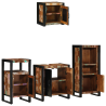 Juego de muebles de baño 4 pcs Madera reciclada maciza 4
