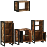 Juego de muebles de baño 4 pcs Madera reciclada maciza 3
