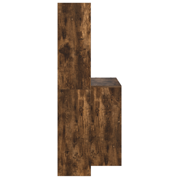 Escritorio con estante con almacenamiento Roble ahumado 138.5 x 55 x 143 cm M 5