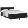 Cama Box Spring con Colchón Negra 140x200 cm Tela 3