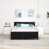 Cama Box Spring con Colchón Negra 140x200 cm Tela 5