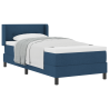 Cama Box Spring de con colchón. azul. 100 x 200 cm. tela. 3