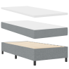 Cama Box Spring colchón y LED tela gris claro 100x200 cm 5