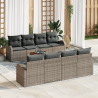 Conjunto de Sofás de Jardim Cinza 9 pcs Cinzeto Largo 1