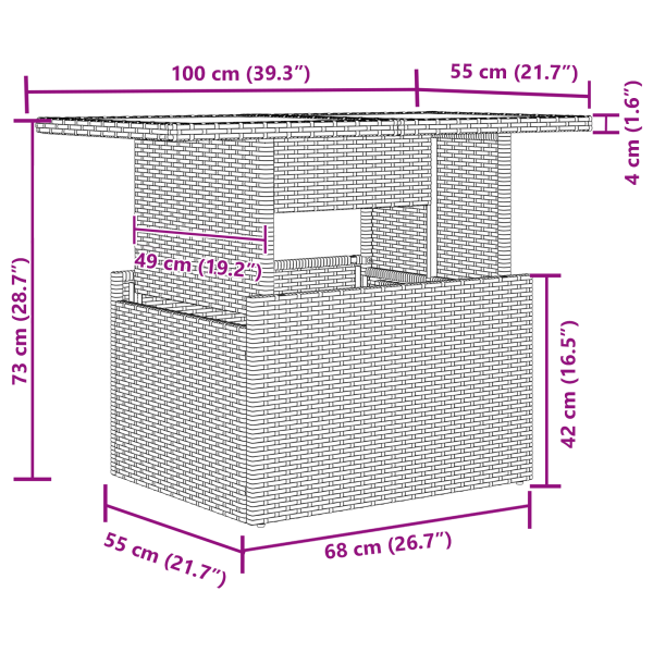 Conjunto de Sofás de Jardim de 6 Peças com Almofadas Bege de Rattan Sintético M 4