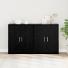Alacena 2 pcs Roble negro 60 x 31 x 70 cm Madera contrachapada 1