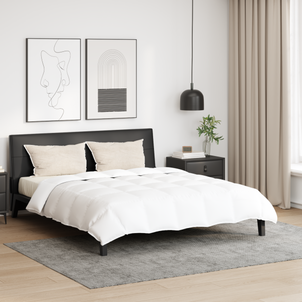 Edredón con almohada 3 pcs Blanco 240 x 200 cm Plumas D