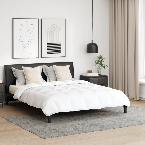 Edredón Otro con almohada 3 pcs Blanco 260 x 220 cm Plumas D