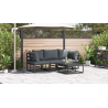 Conjunto de Sofá de Jardim 4 pcs Preto 70 x 70 x 32 cm Alumínio 4