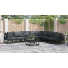 Conjunto de Sofá de Jardim 8 pcs Preto 353 x 283 x 71 cm 4
