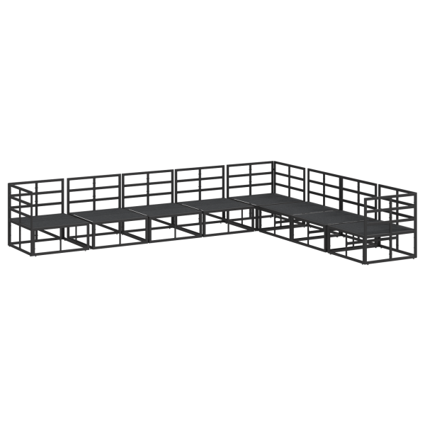 Conjunto de Sofá de Jardim 8 pcs Preto 353 x 283 x 71 cm M 5