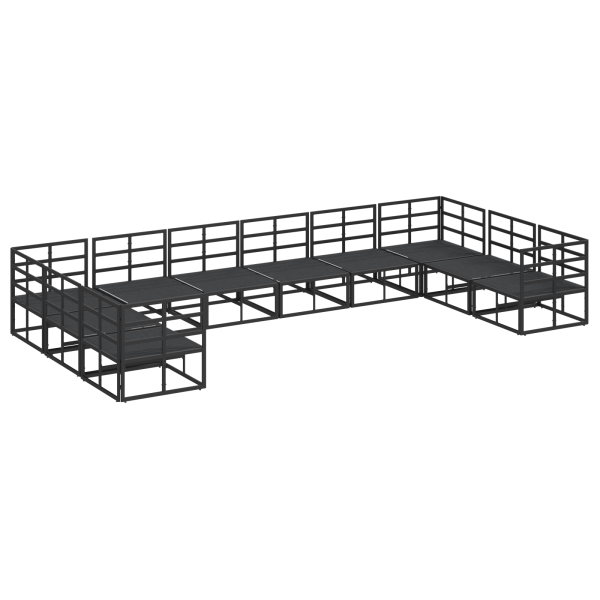 Conjunto de Sofá de Jardim 10 pcs Preto 423 x 213 x 71 cm M 5