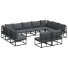 Conjunto de Sofá de Jardim 11 pcs Preto 353 x 211.5 x 71 cm 2