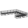 Conjunto de sofá de jardín 11 pcs Negro 70 x 70 x 32 cm 5