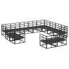 Conjunto de Sofá de Jardim 12 pcs Preto 353 x 283 x 71 cm 5