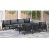 Conjunto de Sofá de Jardim 8 pcs Antracite 70 x 70.5 x 31.5 cm 4