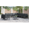 Conjunto de sofá de jardín 10 pcs Antracita Acero 4