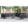 Conjunto de sofá de jardín 12 pcs Antracita Acero 4