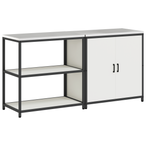 Juego de Almacenamiento de Cocina 2 pcs Blanco 150 x 50 x 92 cm H