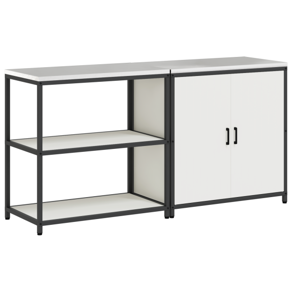 Conjunto de Armazenamento de Cozinha 2 pcs Branco M 2