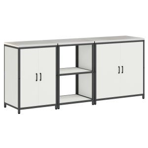 Conjunto de Armazenamento de Cozinha 3 pcs Branco H