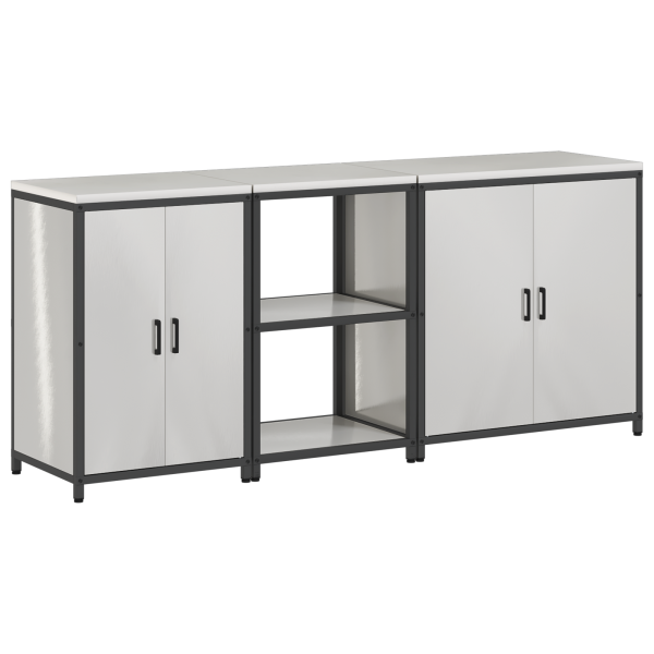 Conjunto de Almacenamiento para Cocina 3 pcs Plateado M 2